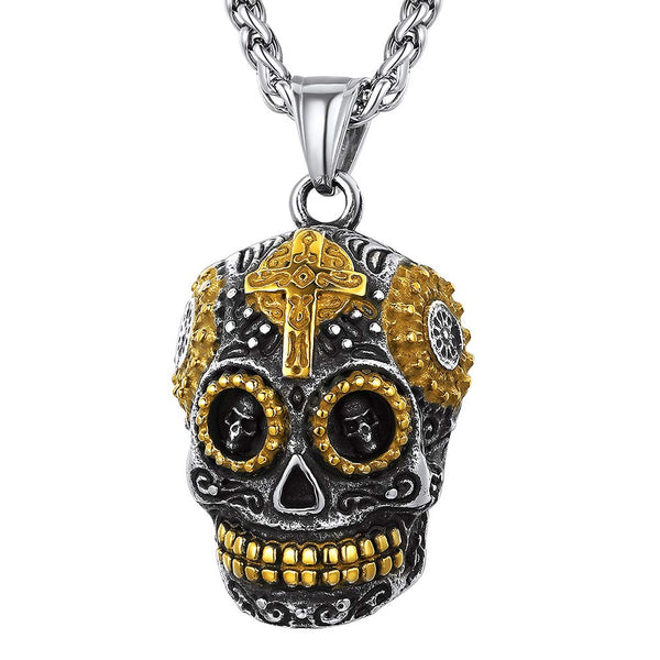 Stainless Steel Gothic Skull Necklace