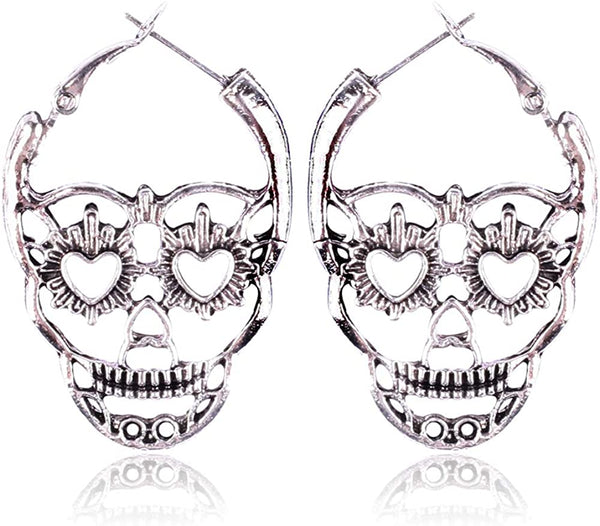 Skull Face Earrings Set -2 Piars