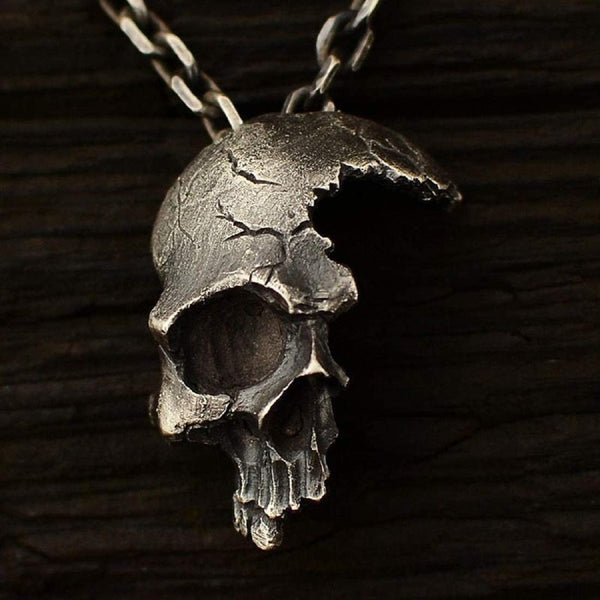 Half Face Skull Necklace