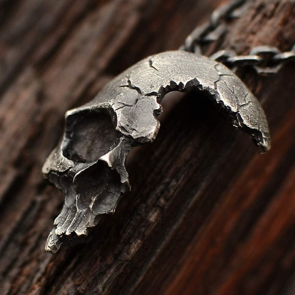 Half Face Skull Necklace