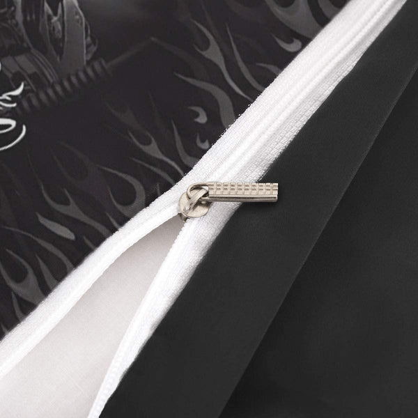 Ride or Die Skull Duvet Cover Set with 2 Pillowcases