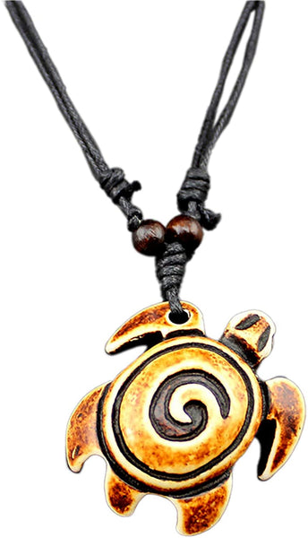 5pcs Sea Turtles Tortoises Handmade Resin Rope Necklaces