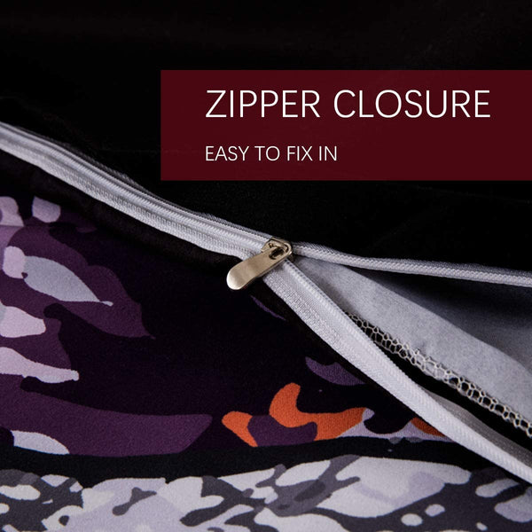 Skull Floral Bedding Duvet Cover Set