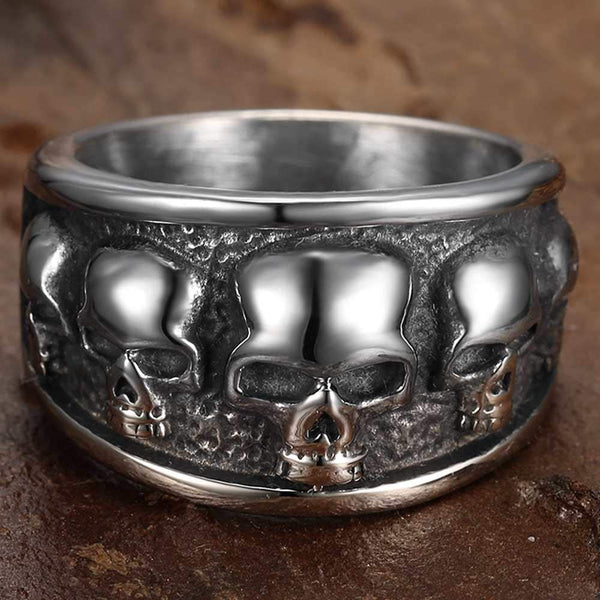 Gothic Death Skull Skeleton Ring
