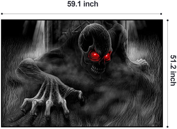 Skull Tapestry Grim Reaper Tapestry (51.2x 59.1 inch)