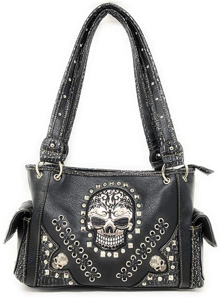 Sugar Skull Handbag Purse Wallet Set