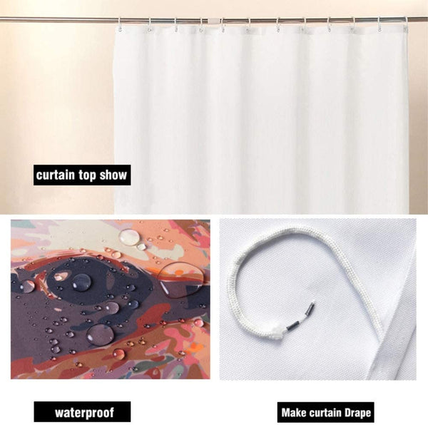 Horror Bloody Hands Shower Curtains with Hooks, 65x72 In