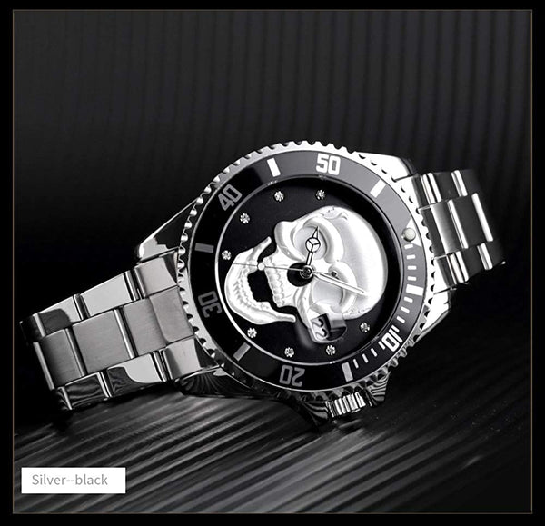 Men Skull Luminous Watch