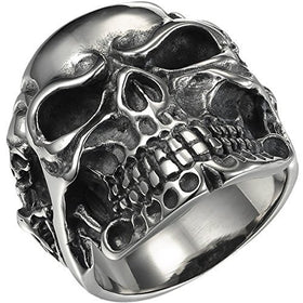 Skull Biker Stainless Steel Men Ring