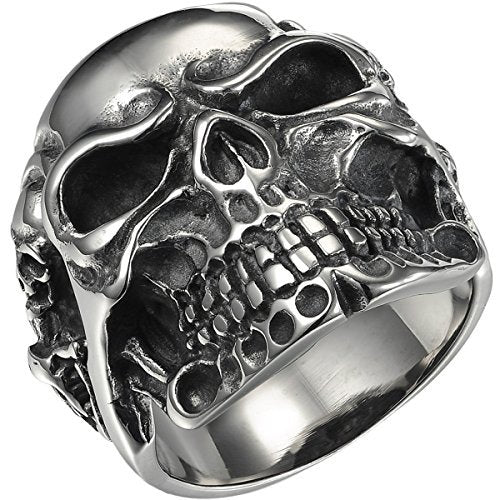 Skull Biker Stainless Steel Men Ring