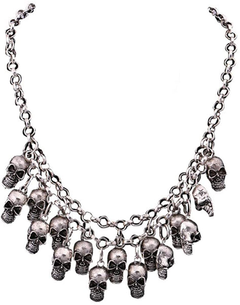 Layered Skull Gothic Necklace