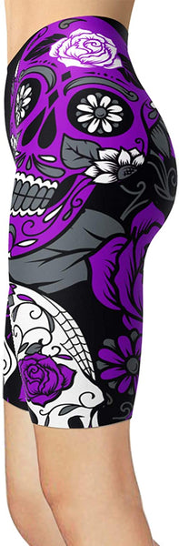 Women Sugar Skull Shorts Leggings