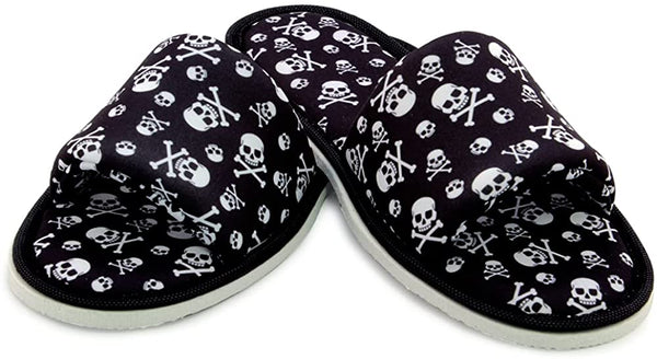 Men Skull Open Toe Home Slippers Size 8.5 to 9.5