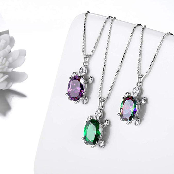 Women 925 Sterling Silver Animal Sea Turtle Pendant/Dangle Earrings Sets