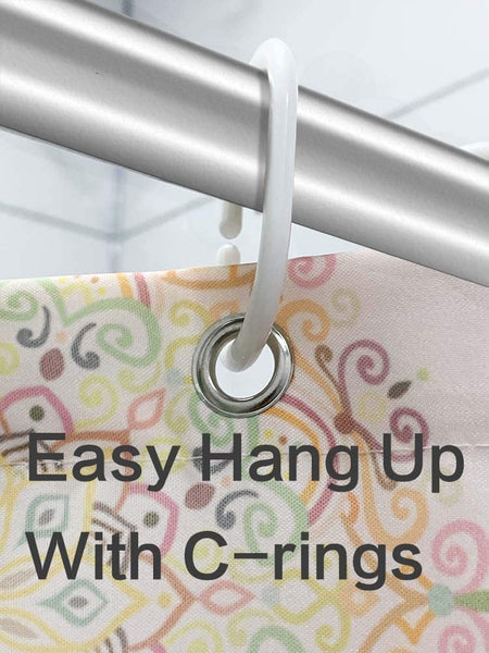 Skull Red Rose Floral Shower Curtain Set with Hooks, 72x72in