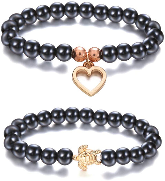 Sea Turtle Wrap Layered Bracelet Set