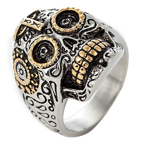 Vintage Gothic Cross Skull Ring