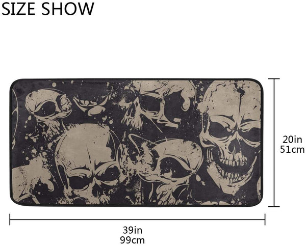 Skull Non-Slip Floor Mat 39 x 20 Inch
