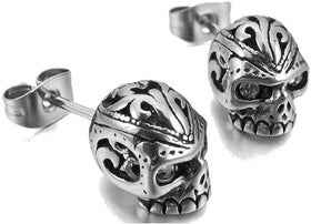 Stainless Steel Skull Stud Earrings