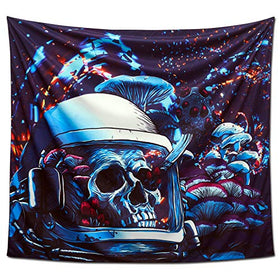 Skull Space Abstract Tapestry (59.1x51.2inch)