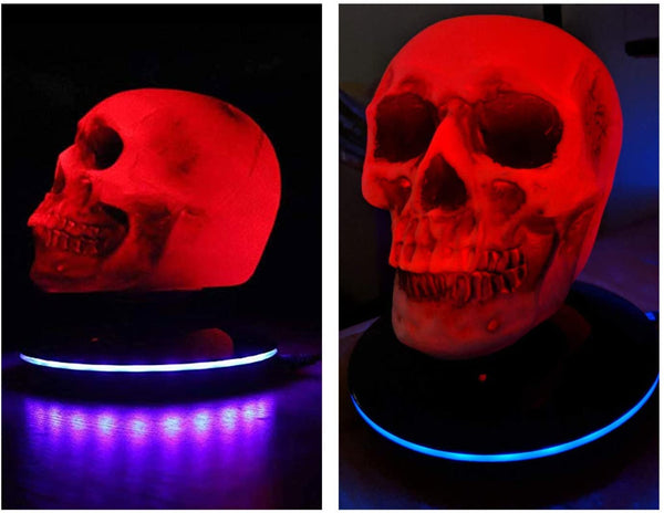 Magnetic Levitating Skull LED Night Light with Touch Button Base