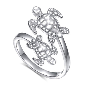 S925 Sterling Silver Turtle Ring