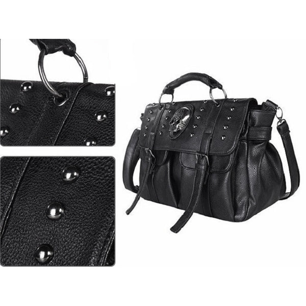 Skull Rivet Shoulder Bag
