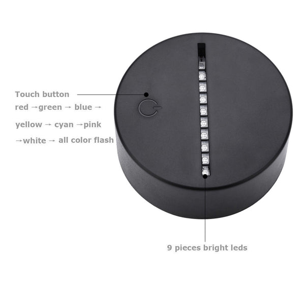 USB 7 Colors Changing Horse LED Table Lamp