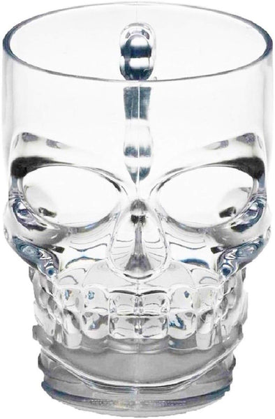 Set of 2 Skull Face Beer Mugs 17.6 oz.