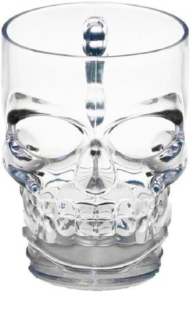 Set of 2 Skull Face Beer Mugs 17.6 oz.