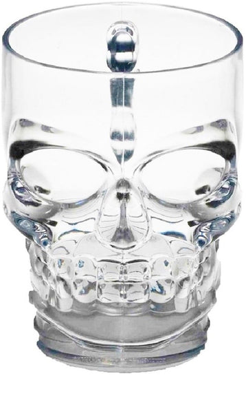 Set of 2 Skull Face Beer Mugs 17.6 oz.