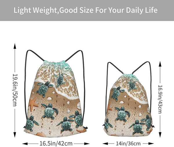 Baby Sea Turtle Drawstring Backpack