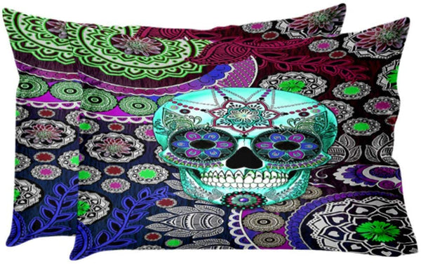 Sugar Skull Duvet Cover 3 Piece Set