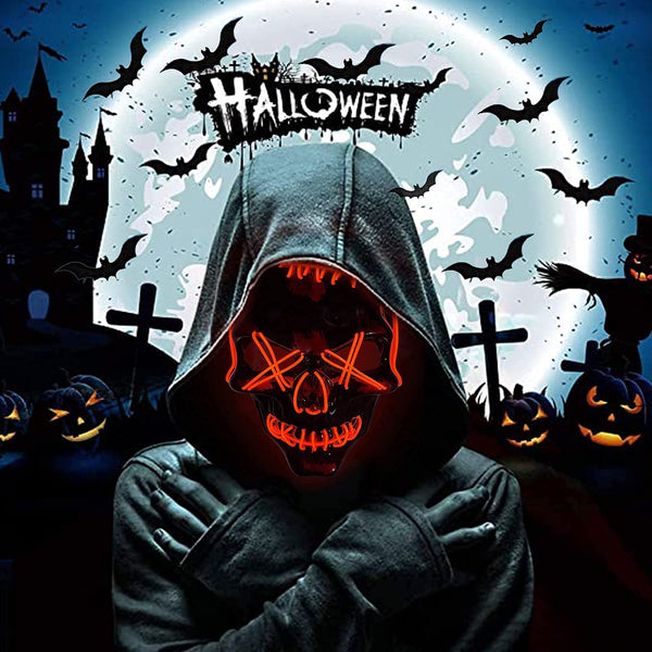 Skull Purge LED Light Up Mask