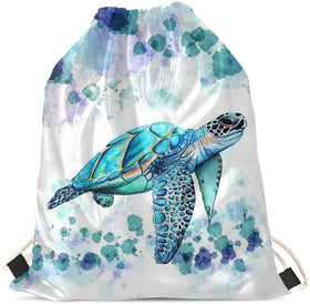 Sea Turtle Drawstring Bag
