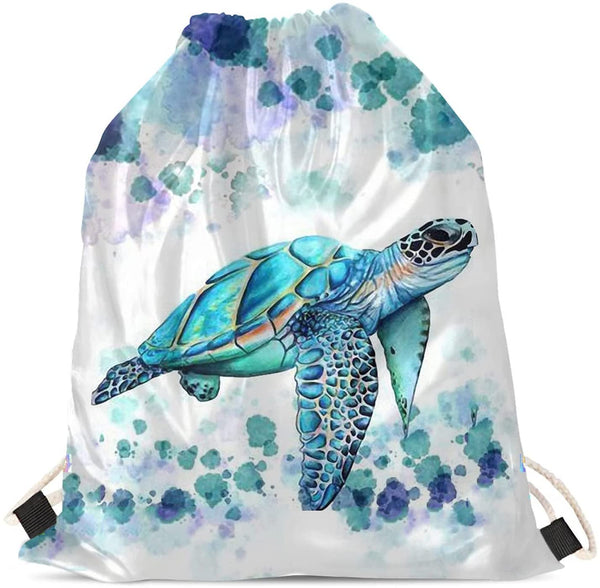 Sea Turtle Drawstring Bag