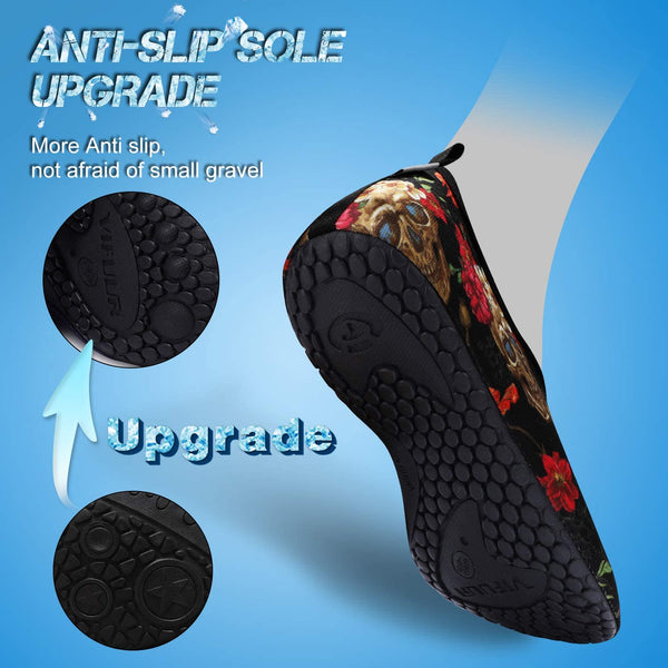 Women Skull Flower Water Barefoot Shoe