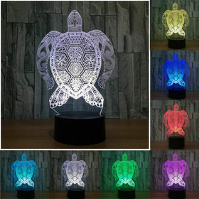 Sea Turtle Color Changing 3D LED Touch Lamp