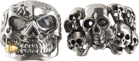 Skull Rings Set For Men