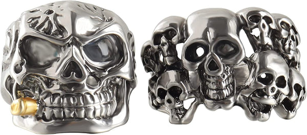 Skull Rings Set For Men