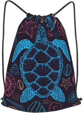 Turtle Shell Drawstring Backpack
