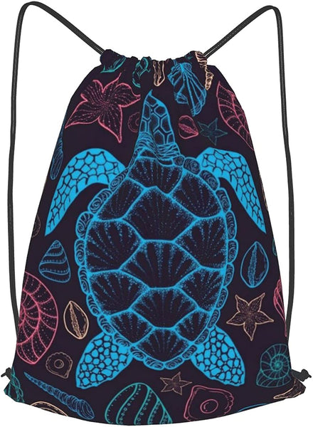 Turtle Shell Drawstring Backpack