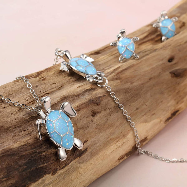 3 Piece Turtle Adjustable Jewelry Set