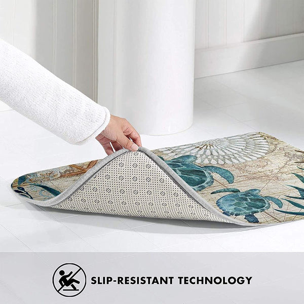 Sea Turtle Anti-Slip Mat 23.5"L x 15.7"W
