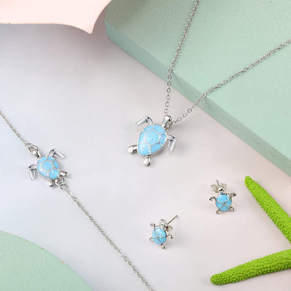 3 Piece Turtle Adjustable Jewelry Set