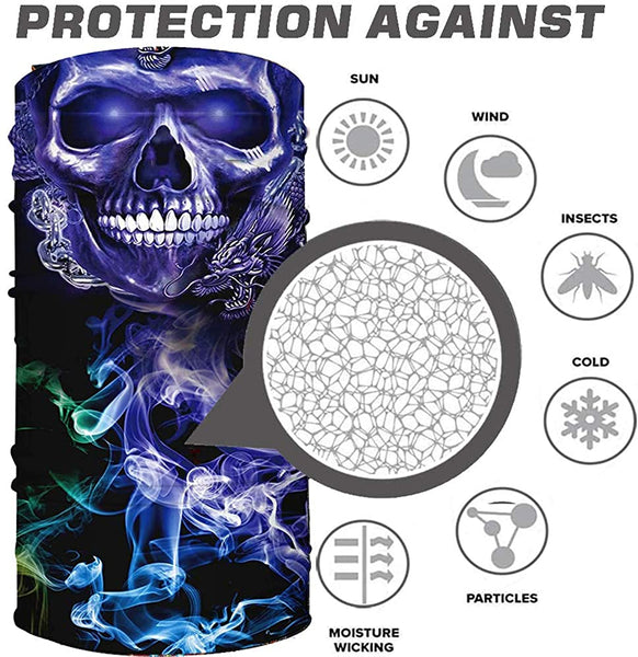 Women Skull Tube Face Mask - 4 Pack