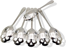 Set of 6 Stainless Steel Skull Spoon