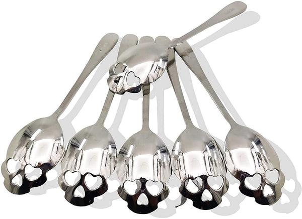 Set of 6 Stainless Steel Skull Spoon