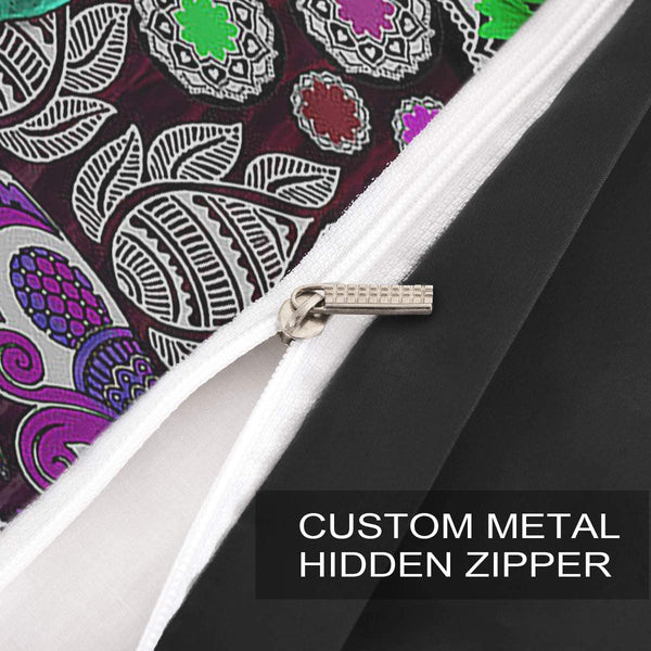 Sugar Skull Duvet Cover 3 Piece Set