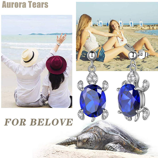 925 Sterling Silver Sea Turtle Earrings